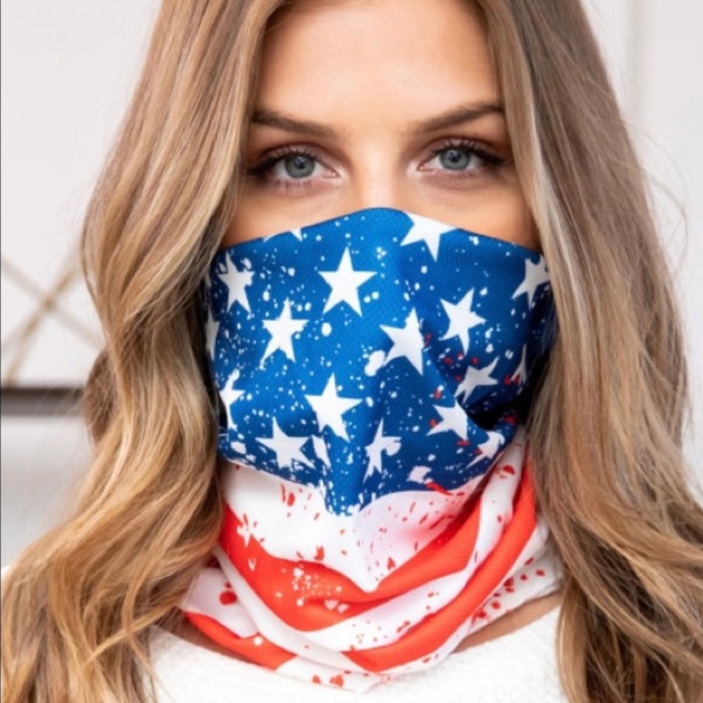🇺🇸2 PACK - AMERICAN FLAG MASK/SCARF